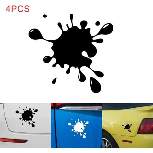 4pcs Funny Car Sticker Water Droplets Shape Vinyl Decal Car Auto Stickers For Car Bumper Window Car Decorations