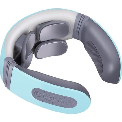4D Pulse Neck Massager 4 USB Magnetic Pulse Wireless Neck Massager Relieve Muscle Pain 5 Modes 12 Levels