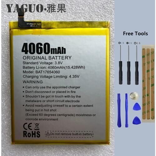 100% New Original DOOGEE Mix2 Battery Replacement 4060mAh Parts backup battery for DOOGEE Mix 2 Smart Phone + Free Tools