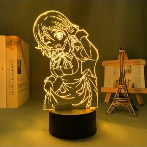 Acrylic Led Light Anime Sword Art Online Lisbeth Figure for Bedroom Decor Nightlight Birthday Gift Room Led 3d Lamp Manga SAO