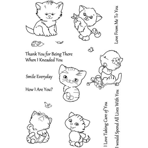 DABOXIBO Cute Cat Clear Stamps Mold For DIY Scrapbooking Cards Making Decorate Crafts 2021 NEW Arrival