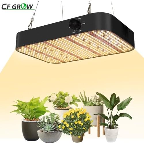 Dimmable Growth Light 200W Full Spectrum Waterproof Can Cover 4*4Ft LED Plant Light to Adapt to Different Growth Stages of Plant