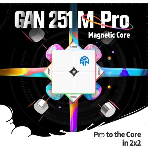 GAN251 M Pro Air Leap 2x2 Magnetic Magic Cubes 2x2x2 Magnets Speed Cube GANCUBE Professional Toys For Children Adults