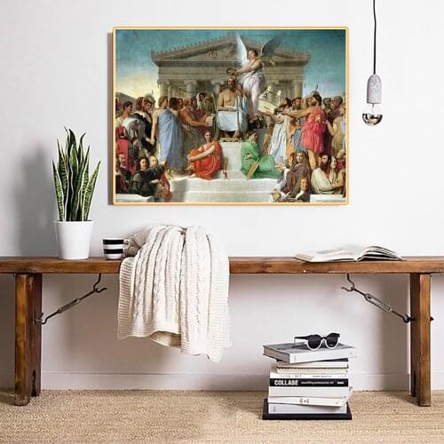 Citon Ingres《Apotheosis of Homer, 1827》Canvas Oil Painting World Famous Artwork Picture Modern Wall Art Decor Home Decoration
