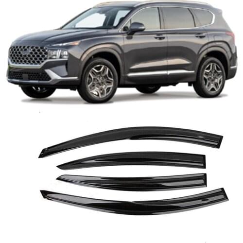 For Hyundai Santa Fe SantaFe 2019-2021 Side Window Vent Visor Sun Rain Deflector Guard Awnings Shelters Adhesive Cover Trim