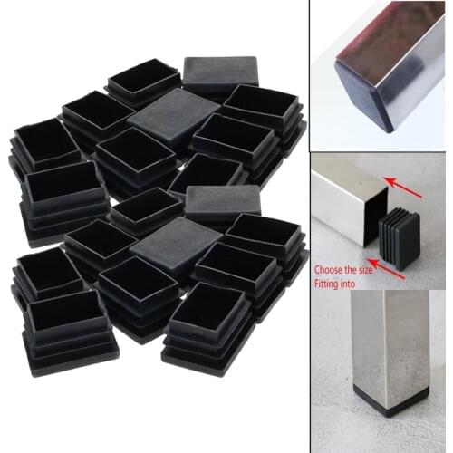 MroMax Square Pipe Plug PP Plastic Household Hardware Furniture Hole Cover Hole Plug 20*80/25*40/30*40/30*50mm 10/20/30/40/50pcs