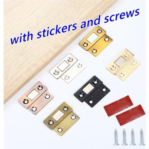 Magnetic Cabinet Catches Door Stops Punch Free Hidden Door Closer with Screw and Tape For Closet Cupboard Furniture Hardware #40