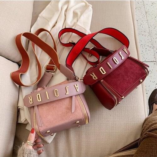 Scrub Leather PU Leather Small Bucket Bags for Women 2020 Branded Shoulder Handbags Trend Hand Bag Fashion Crossbody Bag