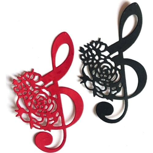 Music Note Flower Metal Cutting Dies Stencil DIY Scrapbooking Album Paper Card Template Mold Embossing Decoration