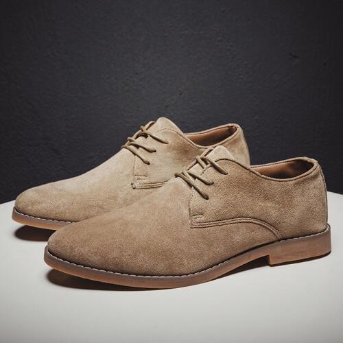 Fashion England Trend Casual Shoes Men Flock Oxford Wedding Leather Dress Men Flats Waterproof Men Dress Shoes Plus Siz 46