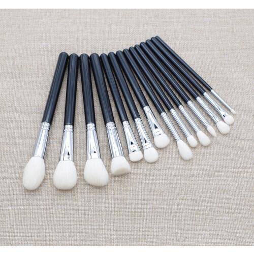 Professional Handmade Makeup Brushes Set 14pcs Soft Saikoho Goat Hair Powder Contour Blush Eye Shadow Brush Make Up Brush Kit