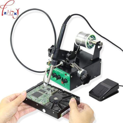Desktop pedal automatic feed tin thermostatic welding table multi-function pedal automatic welding table 220V 60W