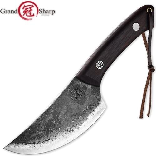 Chef Knife Handmade Boning Knife Full Tang Kitchen Knives High Carbon Clad Steel BBQ Camping Cooking Tools Cutlery Cookware NEW