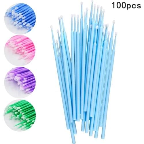 Disposable MicroBrush Eyelashes Extension Individual Lash Applicator Wand Lashes Removing Swab Micro Brush women Makeup Tools