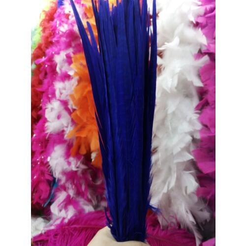 Wholesale High quality 100pcs natural pheasant feather Perfect Design diy variety of decorative Accessories sapphire