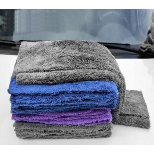 Olevo Brand Super Glory Edgeless Plush Microfiber Towel 40x40cm 350GSM Cloths For Polishing Buffing Finishes Car Wash