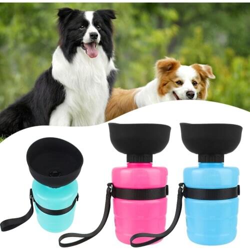 Portable Pet Feeder Water Jug Cup Dispenser Dog Drinking Water Bottle Foldable Squeeze Type Cat Feed Bowl