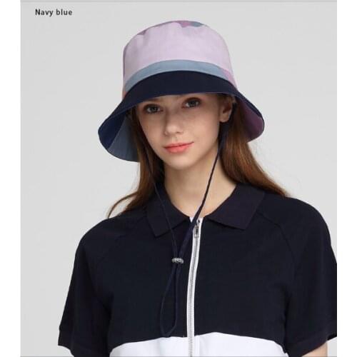 Kamon sun hat female sunscreen western fashion hit color fisherman hat basin hat anti-ultraviolet summer sun visor cotton