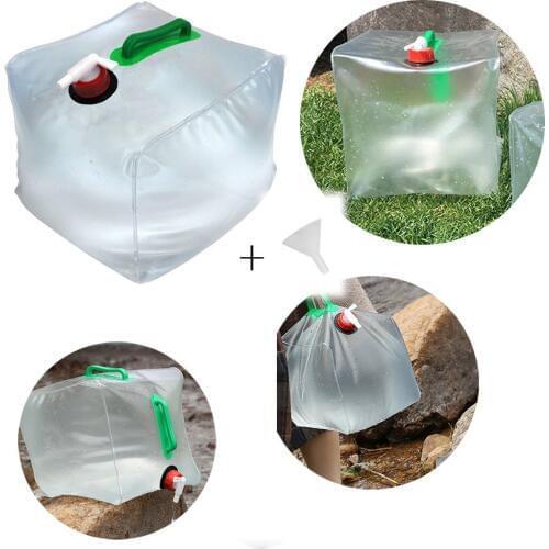 20L Foldable Water Bag Outdoor Sports Camping Hiking Storge Water Bucket Picnic Water Container Lifting Carrier Water Bag