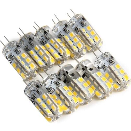 10PCS G4 LED Lamp DC12V/ AC220V SMD 3014 Silicone Bulb 24/48/64/104 LEDs replace Halogen Light 3W 4W 5W 6W LED Bulb lamp