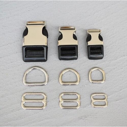 20 Sets 15/20/25mm Metal Quick Side Release Buckles for Webbing Tactical Belt Safety Strong Hooks Clips DIY Outdoor Luggage