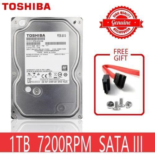 TOSHIBA 1TB Hard Drive Disk 1000GB 1 TB Internal HD HDD Harddisk 7200 RPM 32M Cache 3.5" 35 SATA III for Desktop PC Computer