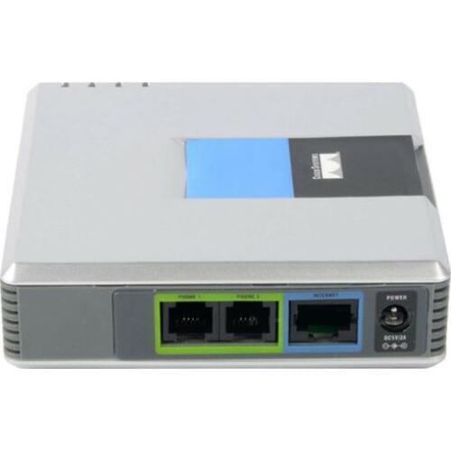 1Set VOIP Gateway 2 Ports SIP V2 Protocol Internet Phone Voice Adapter with Network Cable for Linksys PAP2T AU/EU/US/UK Plug