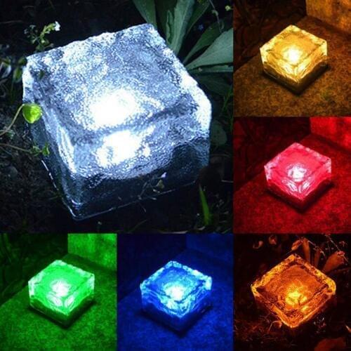 1PCS Solar Lamp Solar Brick Light Solar Ice Cube Light For Garden Yard Pathway Patio Walkway Outdoor Decor Solar Buried Light