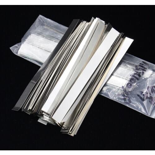 100pcs/lot 0.15mm x 7mm x 100mm High Quality low resistance 99.96% pure nickel Strip Sheets for battery spot welding machine