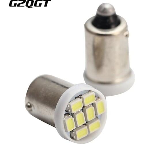 100X Super Bright BA9S 8 SMD 1206 LED T4W 8SMD 3020 LED light Bulbs License Plate lamp White Red Blue Yellow Green 24V