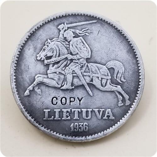 1936 Lithuania 10 Litu (Vytautas) COPY COIN FREE SHIPPING
