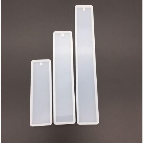 2 Pcs/Set Rectangle Silicone Bookmark Mold, DIY Bookmark Mould Making Epoxy Resin Jewelry DIY Craft Silicone Transparent Mold