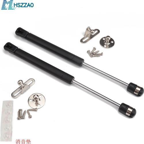 2 Pcs RV Trailer Gas Spring Tie Rod Support Rod Gas Spring and Door Panel Silencer Pad Set For RV Trailer Etc