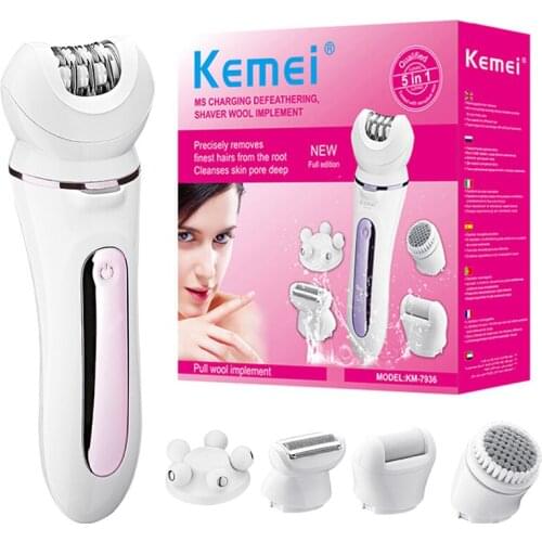 Original 5in1 women epilator electric female facial body hair removal bikini eyebrow legs hair remover lady shaver for women