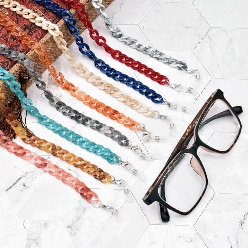 Acrylic Sunglasses Eyeglasse Chain Mask Holder Women Men Anti-lost Earphone Reading Eyewear Neck Punk Strap Lanyard Dropshipping