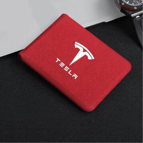 New Car Styling Auto Bag Card Package Driver License stickers Genuine Leather wallet For Tesla Model 3 X S Accessories 2008-2021