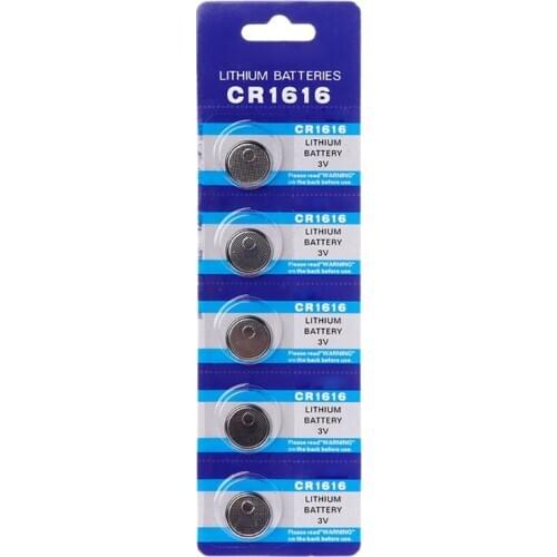5PCS Button Battery CR1616 Lithium Coin Cell Batteries 3V DL1616 ECR1616 LM1616 CR 1616 Electronic Car Key Watch Toy Remote