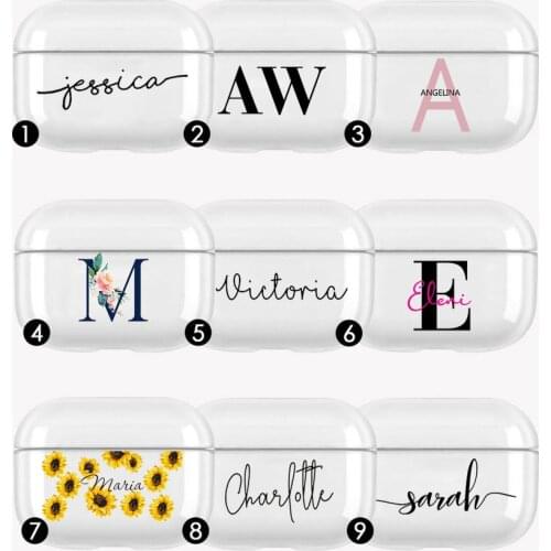 Personalized Cursive Signature name Initials Cover Case For AirPods Pro Case Bluetooth Case For Airpod 3 Earphone Accessories
