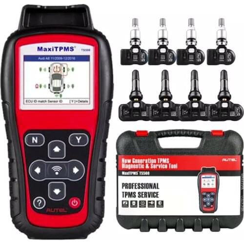 TS508K OBD2 Scarnner Car Diagnostic Tool + 8PCS 315Mhz Premium TPMS Service Activate Tire Pressure Sensor