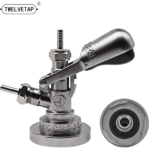 TWELVETAP F-type Keg Coupler Draft Beer Dispenser For Home Brew Connectors Coupler Head For Home brew With Pressure relief