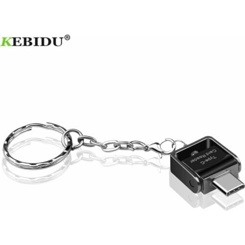 KEBIDU USB 3.1 Type C Card Reader USB-C TF Micro SD Memory Card Reader with keychain For Samsung Macbook Pro Letv Huawei