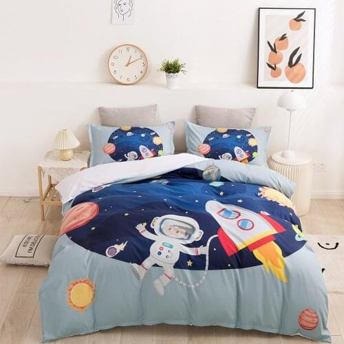 Fanaijia Luxury Bedding Sets Twin Size Kids Boys Kids Duvet Cover and Pillowcase Single Queen King Space Comforter Set