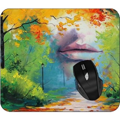 Mousepads Artistic Colors Painting Lips Mouse Mat
