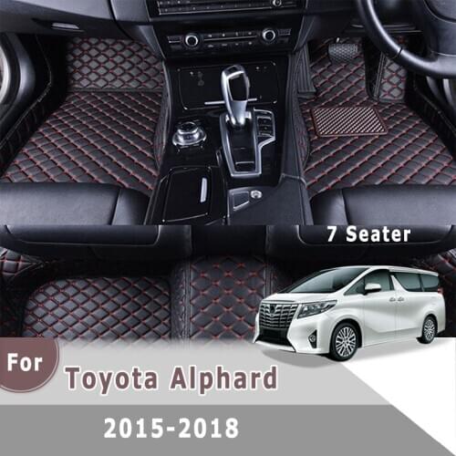 RHD Carpets For Toyota Alphard 2018 2017 2016 2015 (7 seats) Car Floor Mats Auto Accessories Waterproof Protector Foot Pads