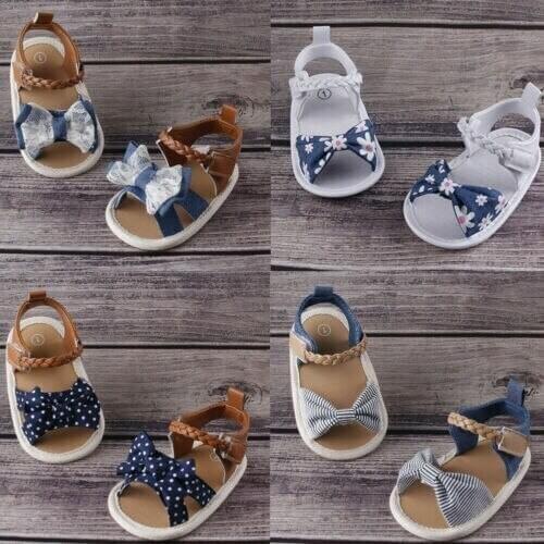 Infant Baby Girl Kids Summer Sandal Bowknot Soft Sole Shoes Prewalker Shoes