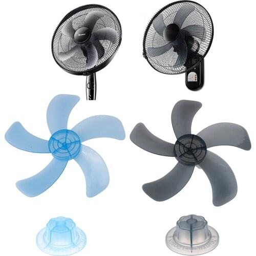 16 Inch Household Plastic Fan Blade Three/Five Leaves with Nut Cover for Standing Pedestal Fan Table Fanner General Accessories
