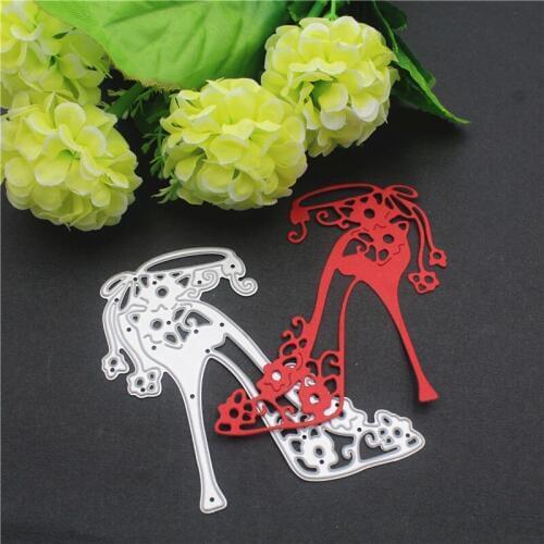 Metal craft Lace high-heeled shoes paper die cutting dies for Scrapbooking/DIY Christmas wedding Halloween cards