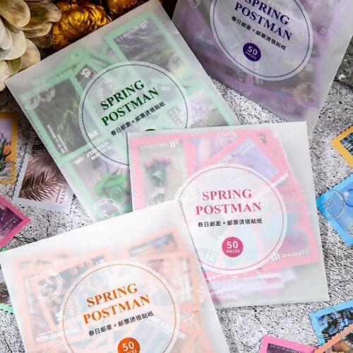 50pcs/cute daisy tulip flower sea series decorative stickers DIY diary scrapbook planner Japanese stationery stickers