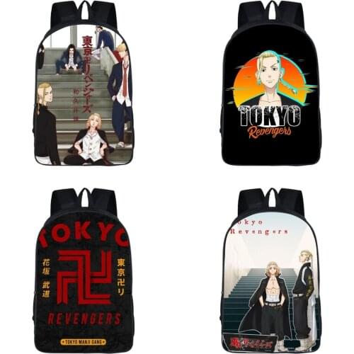 Anime Tokyo Revengers Nylon School Bag Zipper Backpack Teenager Packsack Unisex Shoulders Laptop Bag Student Book Bag Rucksack