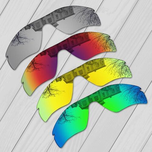 E.O.S 4 Pieces Silver & Green & 24K Gold & Midnight Sun Polarized Replacement Lenses for Oakley Radar Path Sunglasses